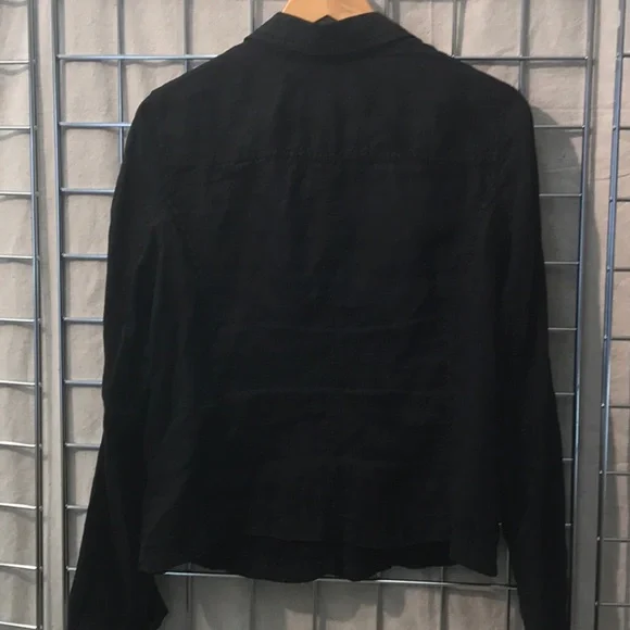 Linen blazer jacket w one button - Picture 4 of 4